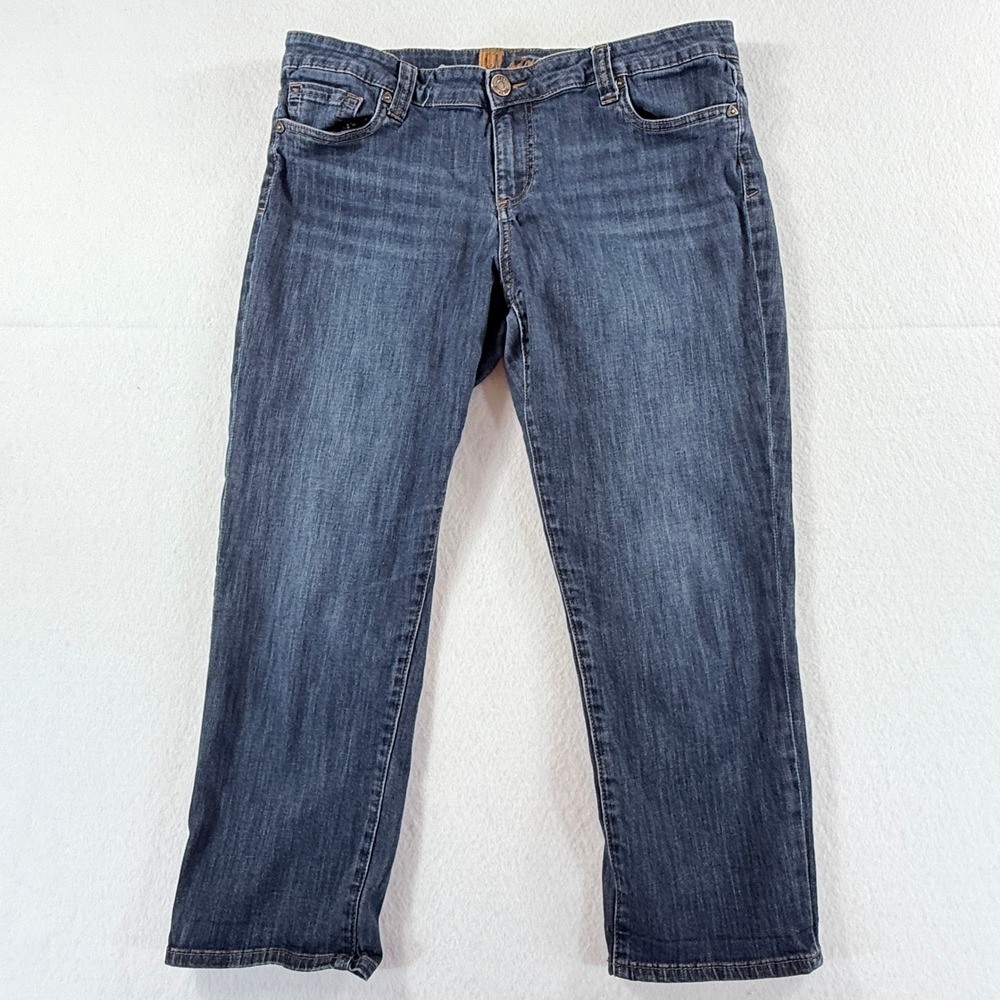 Kut from‎ the Kloth Crop Jeans Womens 14 Blue Straight Leg Denim Classic Casual